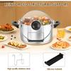3PCS Multifunctional Stainless Steel Pot Lid Holder Non-Slip Space-Saving Anti-Tip Lid Organizer for Kitchen Restaurant