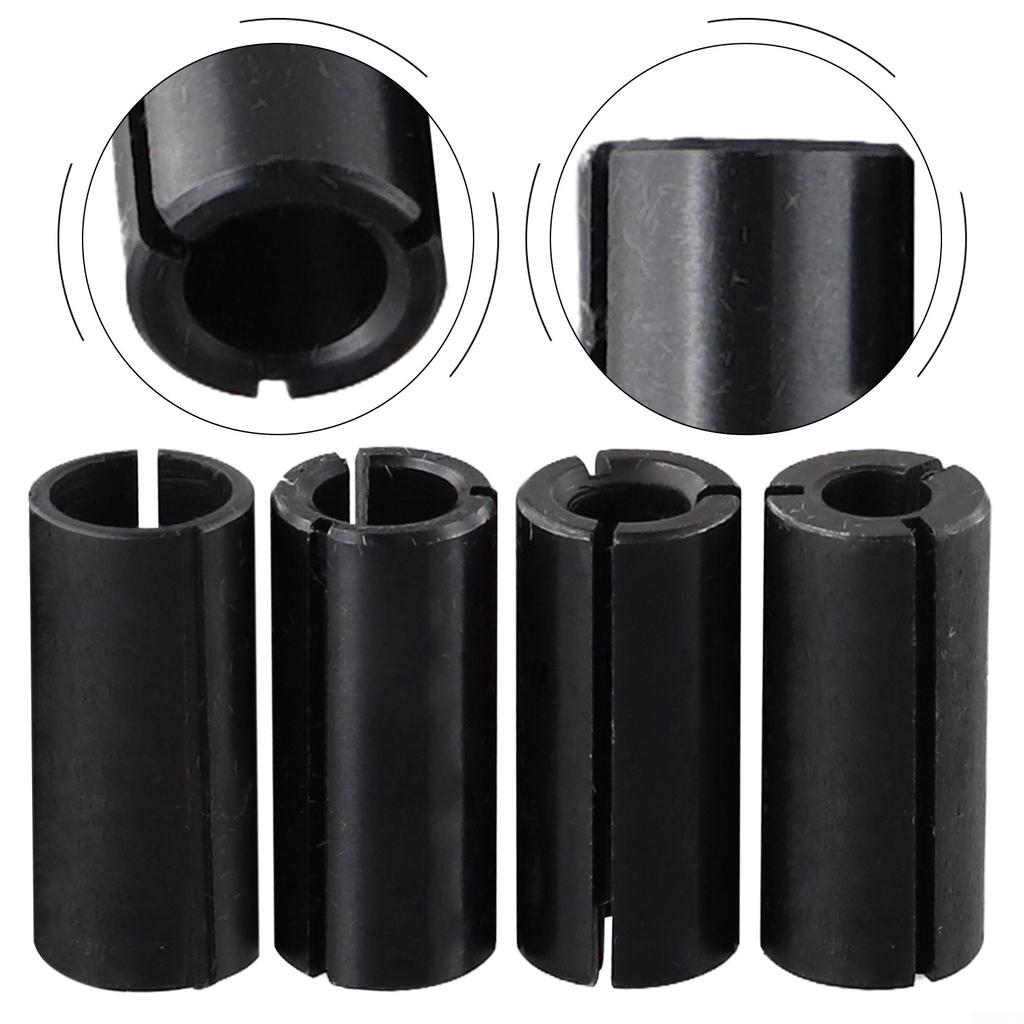Tight Route Bit Adapter Collet Chuck 4PCS Carbon Steel