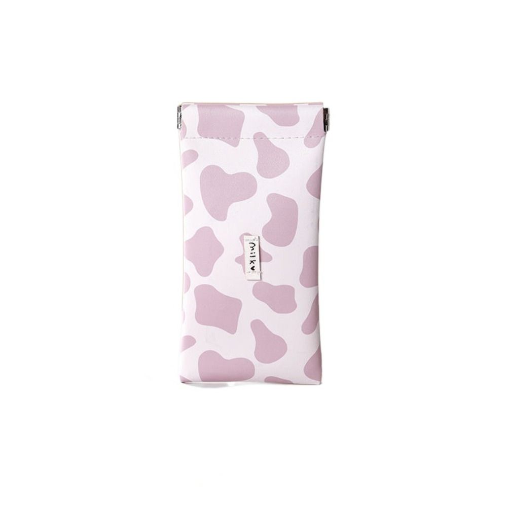 

Мультяшный чехол-протектор для очков с коровьим принтом, держатель для очков, чехол для солнцезащитных очков, кожаный чехол для очков розовый