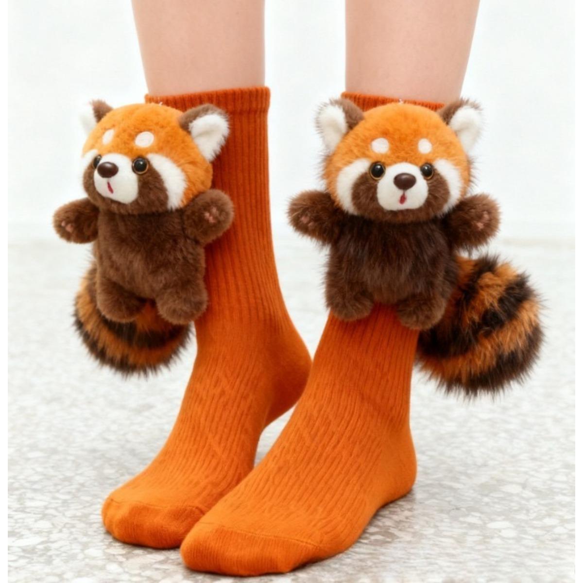 

JOYBLISS Новые плюшевые вязаные крючком носки с животными Очаровательные носки с животными One Size（a pair）