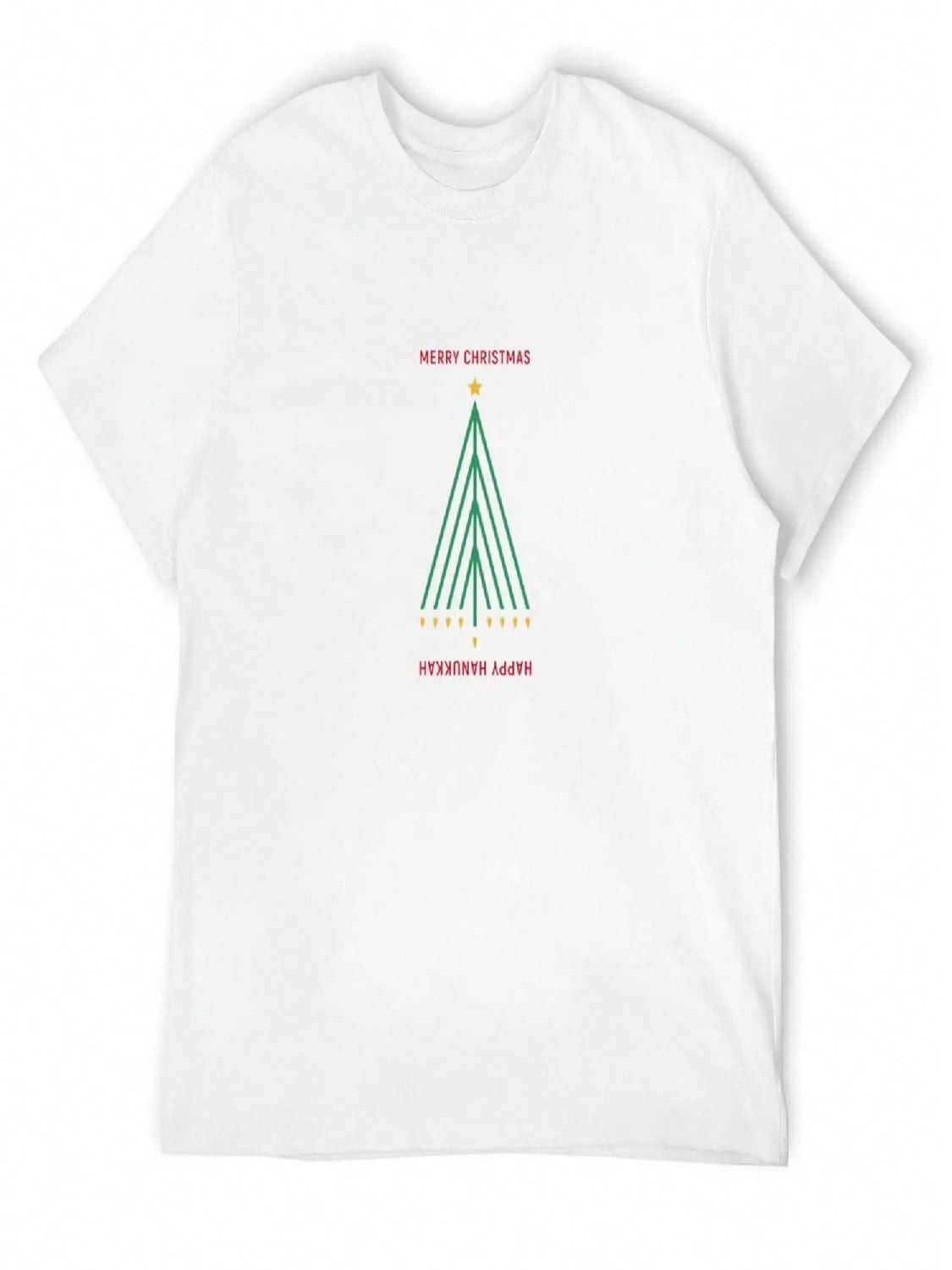 Merry Christmas, Happy T-Shirt Summer Shirt Summer Clothes Fashion Shirts Graphics Workout Shirts For unisex S разноцветный