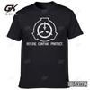 SCP Badge Printed Tshirt Summer 0 Neck Short Sleeve Top Casual Hip Hop  Harajuku Style Top Mens and Womens Clothing