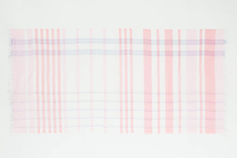 Banshu weave shuttle pink stole,