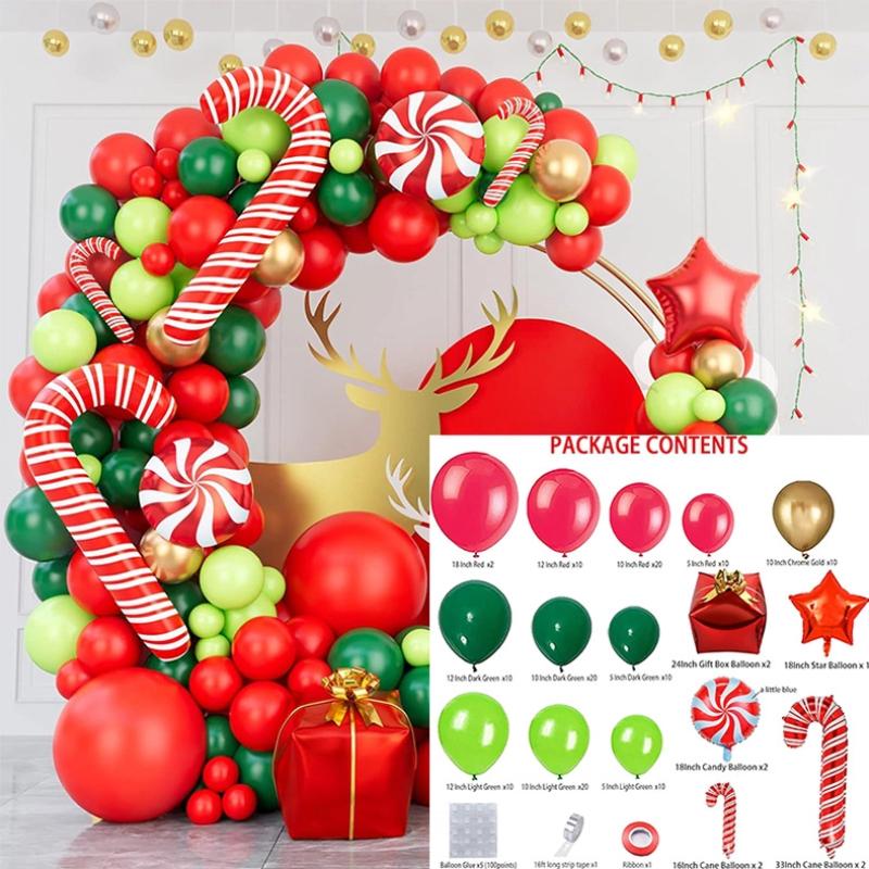 Merry Christmas Decoration Balloons Suit Christmas Theme Balloon Arch Garland Set Xmas Navidad New Year Gift Party Decor 2026