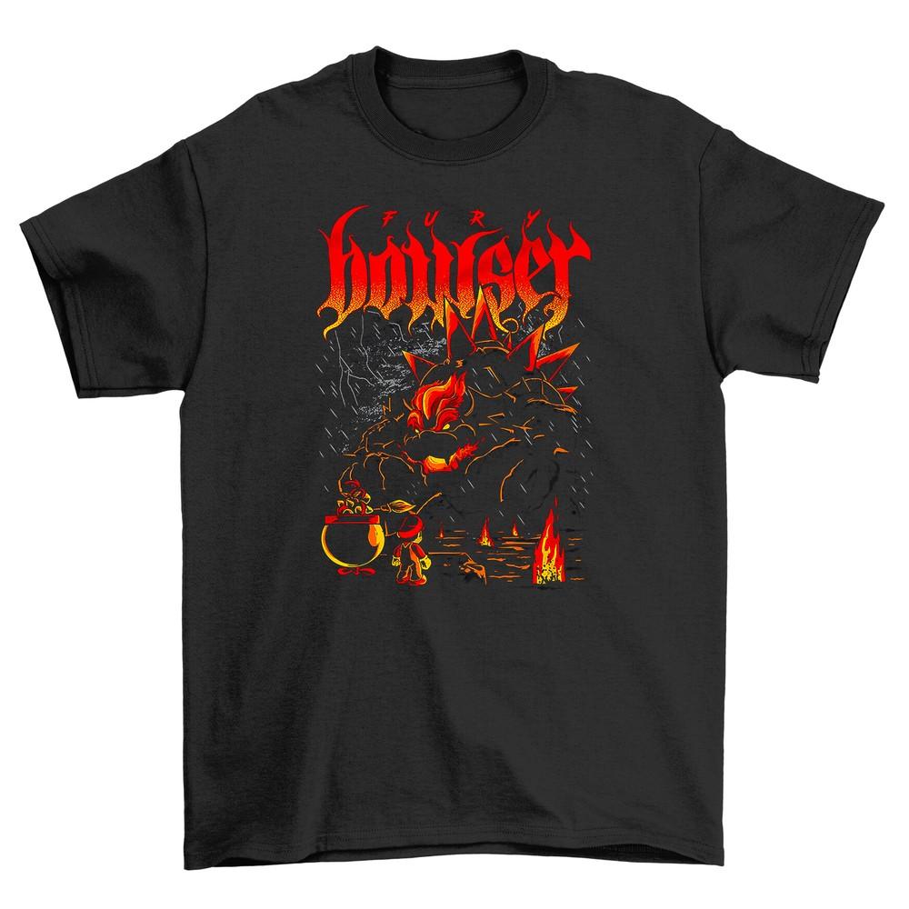 

Bowser King Fury Demon Flames Funny T-shirt, Unleash Your Inner Villain! 100% Co XL
