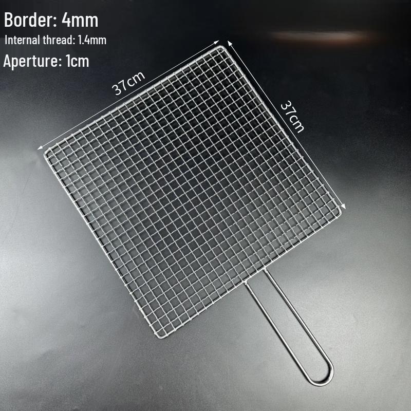 304 Stainless Steel BBQ Grill Net with Handle