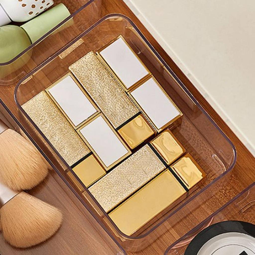 Makeup Organizer Drawer Transparent Light Luxury Clear Cosmetic Storage Tray for Jewelry Brushes