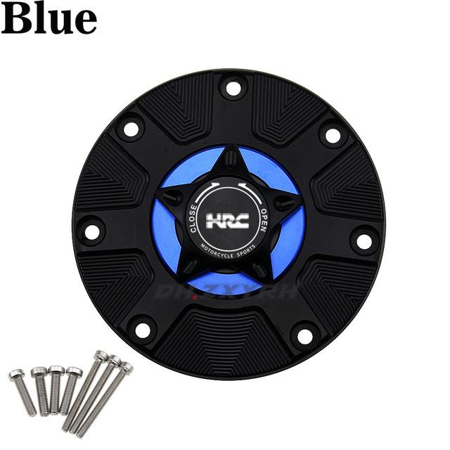 

Аксессуары для мотоциклов, алюминиевая крышка топливного бензобака с ЧПУ, крышка без ключа для HONDA HRC CBR600RR CBR1000RR CBR 600 1000 RR 2003 синий