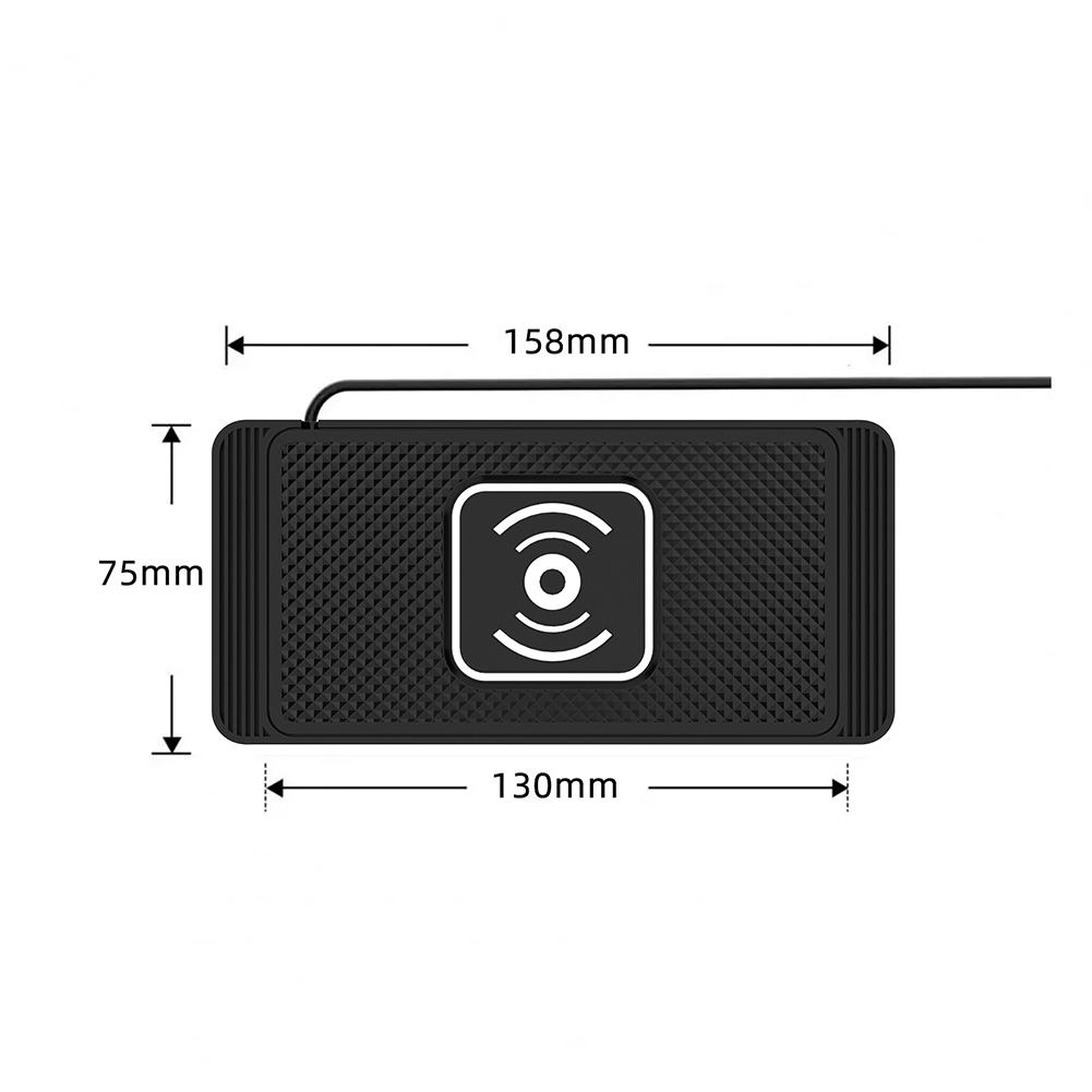 Type-C Car Wireless Charger 15W Intelligent Automatic Sensing Non-Slip Rubber Fast Charging Pad For Huawei Apple F8Y0