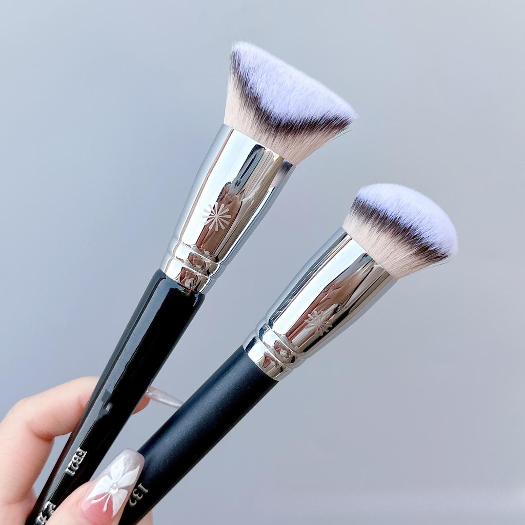 PA Foundation Brush 3D Shape Soft Synthetic Hair Flawless Finish Face Buffing Makeup Brush Cosmetic Tool