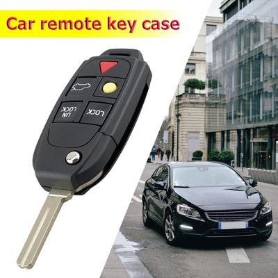 Nieuwe Vervanging 5 Knoppen Klap Afstandsbediening Sleutelbehuizing Vouwbare Auto Sleutel Fob Shell Cover voor VOLVO S60 S80 V70 XC70 XC90 1999 2000-2013
