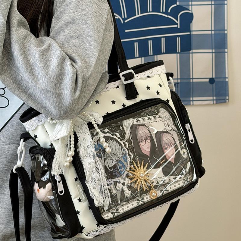 Student Tote Bag With Nylon Material And Zipper Closure For Casual School Travel Use