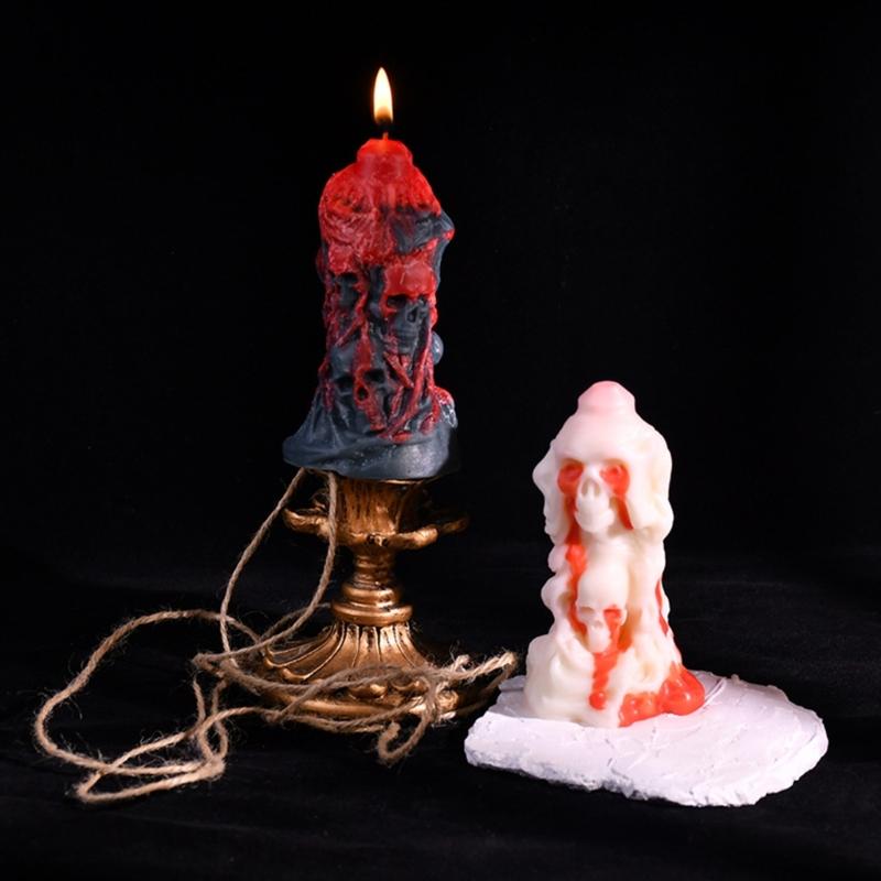 4Pcs Halloween Theme SIlicone Candle Molds Halloween Bride Silicone Candle Molds for Epoxy Resin, Halloween Decoration
