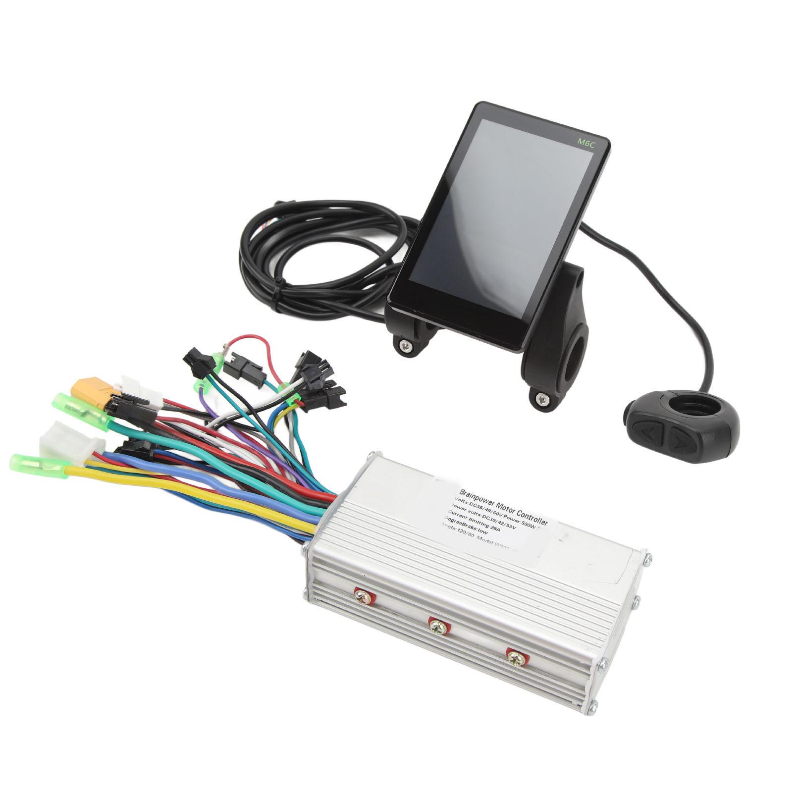 

36V 48V 60V 500W 28A M6C Display Brushless Controller Kit Sine Wave 3 Modes Motor Brushless Controller Replacement