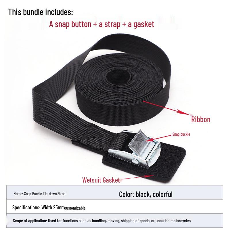 2.5CM Car Cargo Strap with Zinc Alloy Buckle and Protective Cover for Beehive Cardboard Bundling