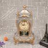 Vintage Style Plastic Table Clock Antique Home Hotel Decorative Desk Alarm Clocks(White)