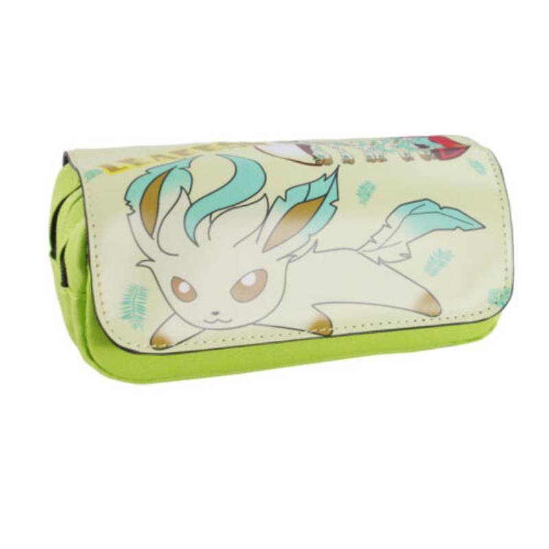 Pokmon Cartoon Student Large Capacity Double Zipper Pencil Case With Compartments For School Supplies
