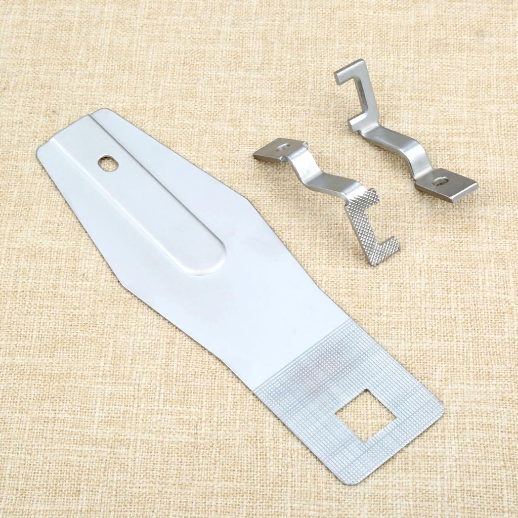 Metal Industrial Sewing Machine Work Clamp Foot(Presser Foot) and Feed Plate(Needle Plate) Set Fit For Juki 1900 Sewing Machine