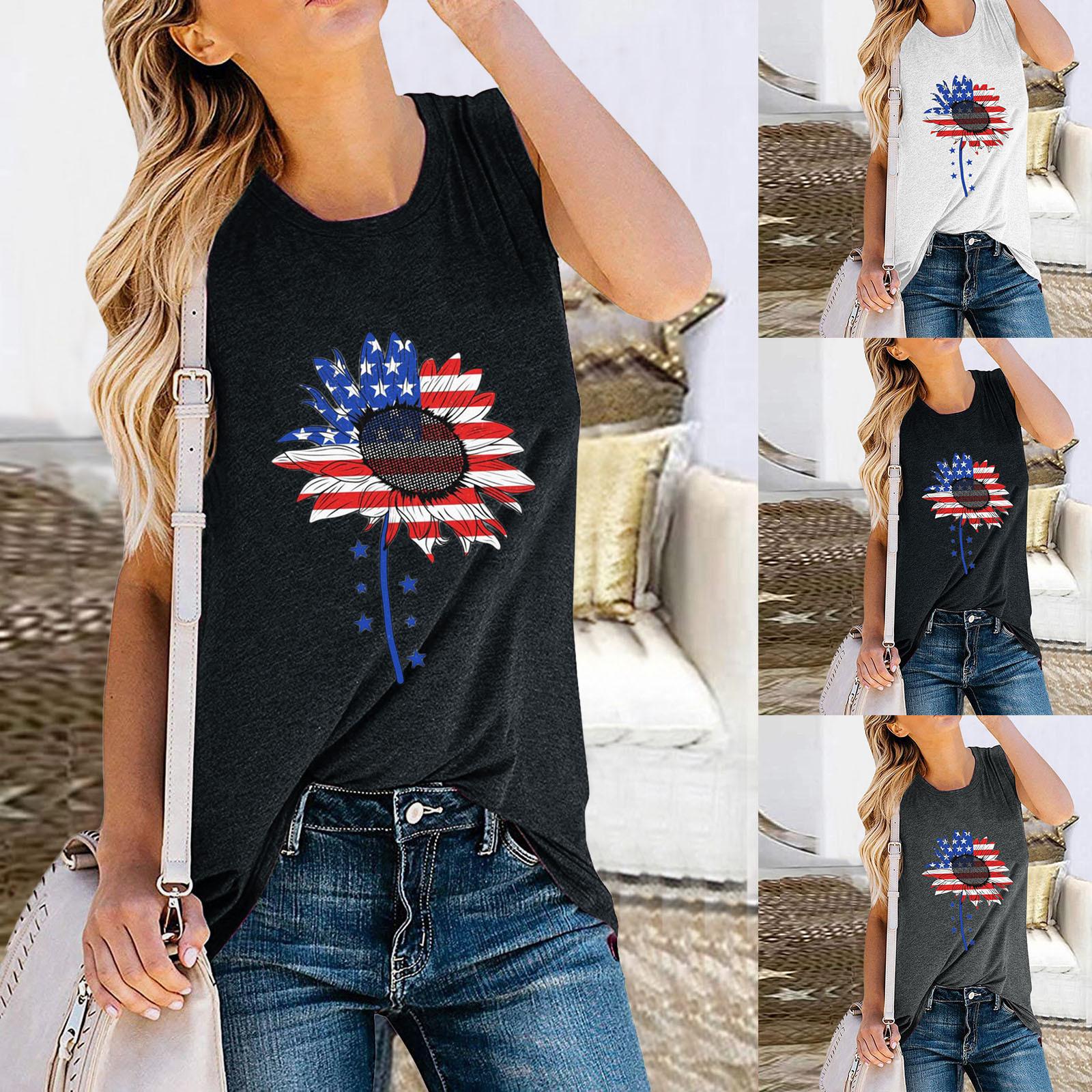 

Women Casual Fashion Printed Sleeveless Top Blouse Tank Camisole