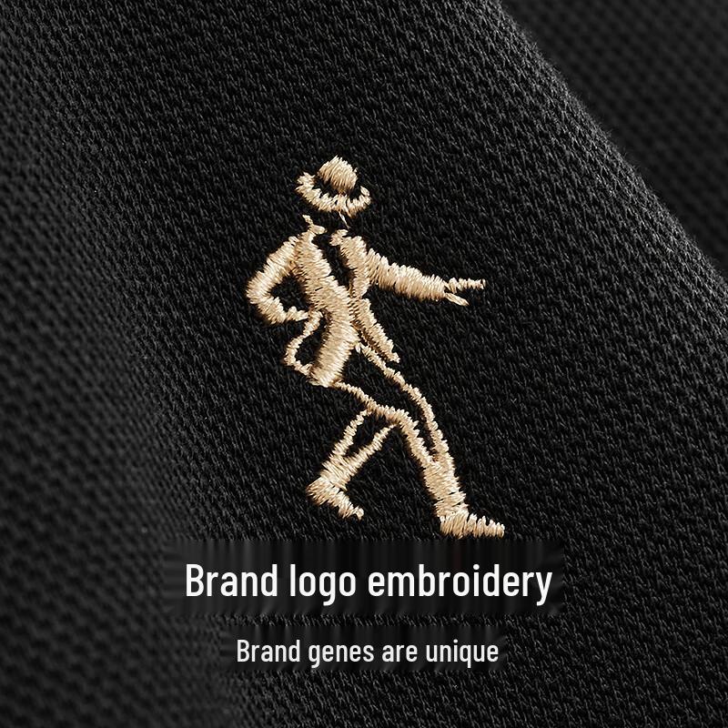 Men's Fashion Embroidered Sweatshirt with Exposed Stitching