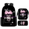 School Bag Student Backpack Cute Girl Lightweight Backpack Large Capacity Three-Piece Backpack