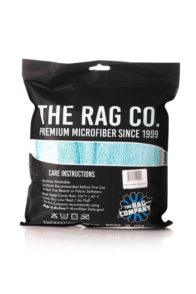 The Rag Company Liquid 8R 40 x 40 cm 2 pièces Liquid8R Lavage de voiture Detailing Séchage Serviette Essuyage Absorption d'eau 1100 g/m²