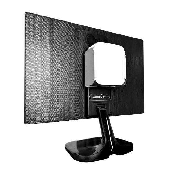 Mini 4 Bracket Wall Mount under Desk Mini 4 Holder with Anti-Slip Padding Behind The Monitor Holder for Mac Mini4