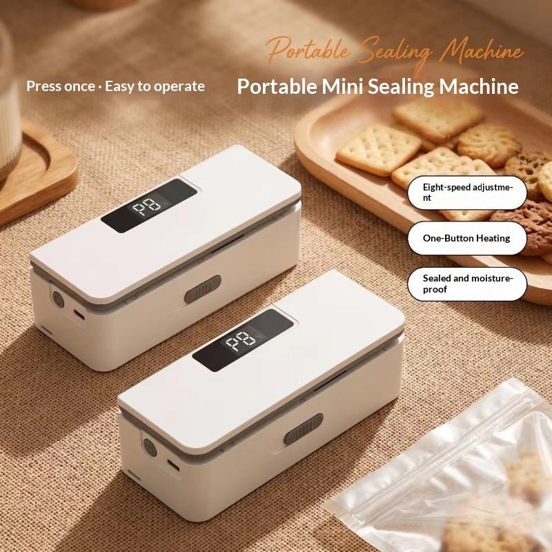 Mini Plastic Bag Sealer Rechargeable Handheld Heat Sealing Machine 1PC for Home Kitchen Food Storage Snack Bag Resealing