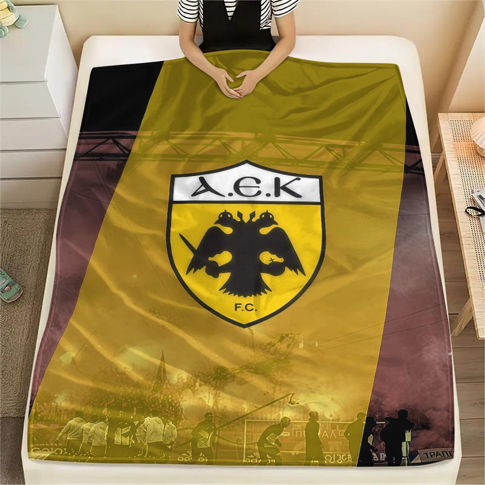 AEK Athens F.C FlAannel Blanket, High quality Comfortable for All Seasons, Home Decor, Warmth and Comfort