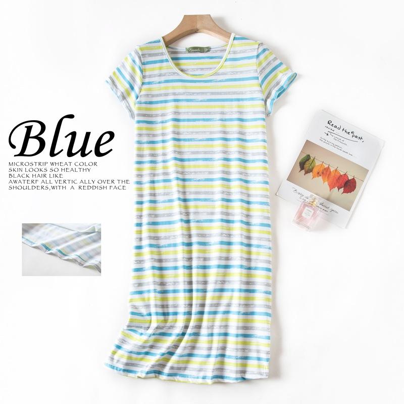 Plus size Estate Donna Camicia da notte Manica corta Simpatico cartone animato pigiameria dolce O Collo Camicie da notte Pigiama Pigiama da donna in cotone