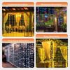 100/200/300 LED Solar Courtyard Curtain Lights Outdoor Waterproof Fairy String Lights With 8 Modes for Garden Window Bedroom Wedding