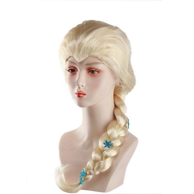 Gefrorene Prinzessin Elsa Cosplay Anime-Stil Perücke Hellblonde Perückenkappe
