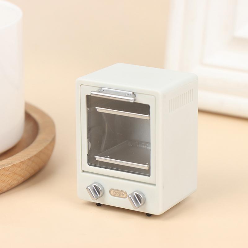Simulation Miniatur Puppenhaus Ofen Spielküche Backform Brot Retro Kühlschrank Modell Mini Möbel Spielzeug Puppenhaus Dekoration