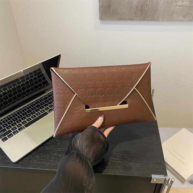 Envelope Liner Bag Women'S Patent Leather Glossy Women'S Business Grab Bag Ultra-Thin Simple Underarm Bag