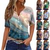 Women's Blouse Fashionable And Casual Short-Sleeved Printed T-shirt Top