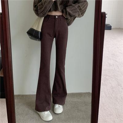 Blugi Modelatori 2025 Vintage Talie Înaltă Pantaloni Ușor Évasé Sosire Nouă Sezon Primăvară Toamnă Femei Culoare Solidă Blugi Femeie