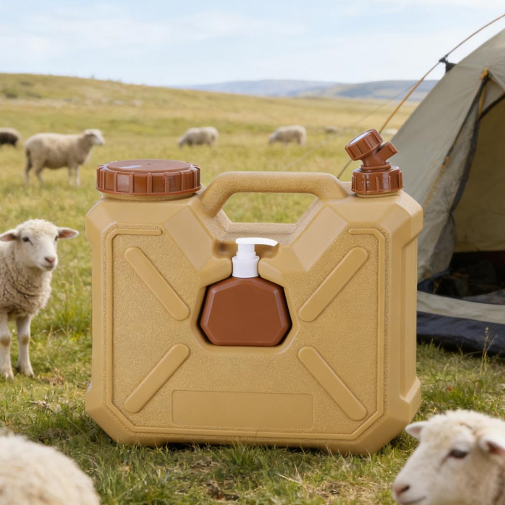 18/15/12/10L Camping Water Container with Spigot Hand Sanitizer Bottle Portable Water Jug Large Capacity Water Carrier Tank