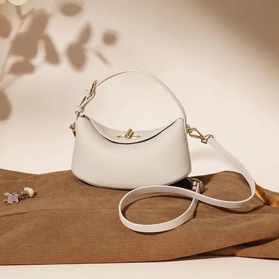 Lightweight and Casual Single-shoulder Bag Genuine Leather Fashionable and Simple Women's Crossbody Bag Cowhide Versatile Women's Bag