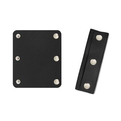 Bag Handle Cover Leather Set of 2 Removable Leather Soft Grip for Tote Bags and Business Bags Unisex Anti-Slip (Black)
