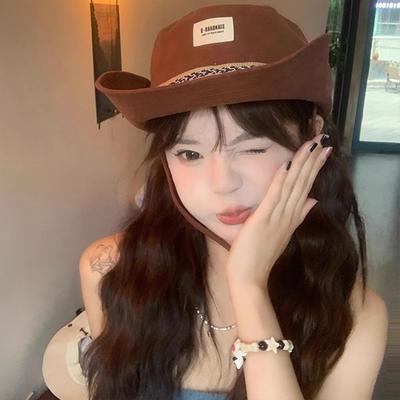 Cowboy Hat Fisherman Hat Summer Hiking Fisherman Hat Ethnic Style Breathable Summer Bucket Hats for Travel Riding