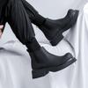 Men's Casual Party Prom Chelsea Boots Black Stylish Natural Leather Shoes Cowboy Platform Boot Spring Autumn Ankle Botas Hombre
