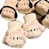 Winter new plush gloves thickened cold-proof cycling plush suit warm windproof riding students cute