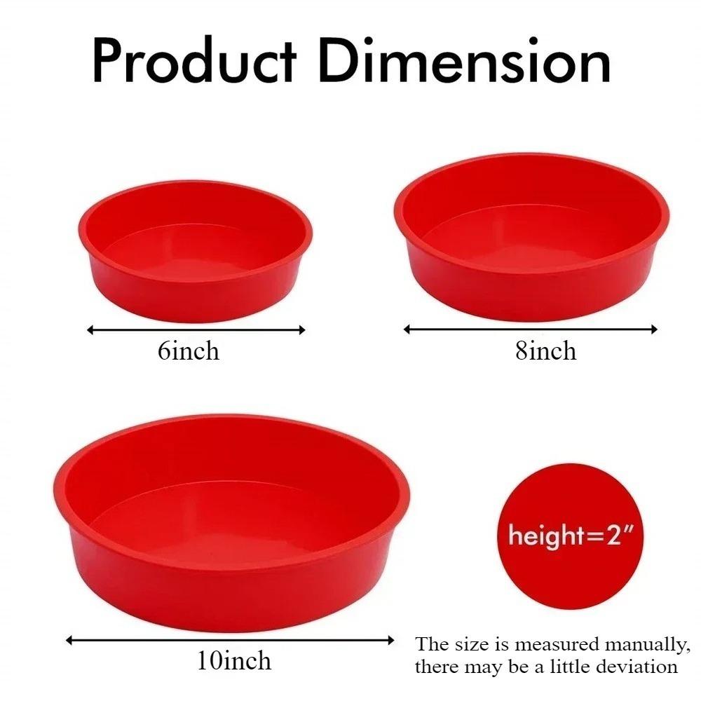 Silicone Cake Mold Easy To Clean Tray for Baking, Kitchen Baking Mold Non-stick Baking Tray Cake 6/8/10 Inch Baking Tools