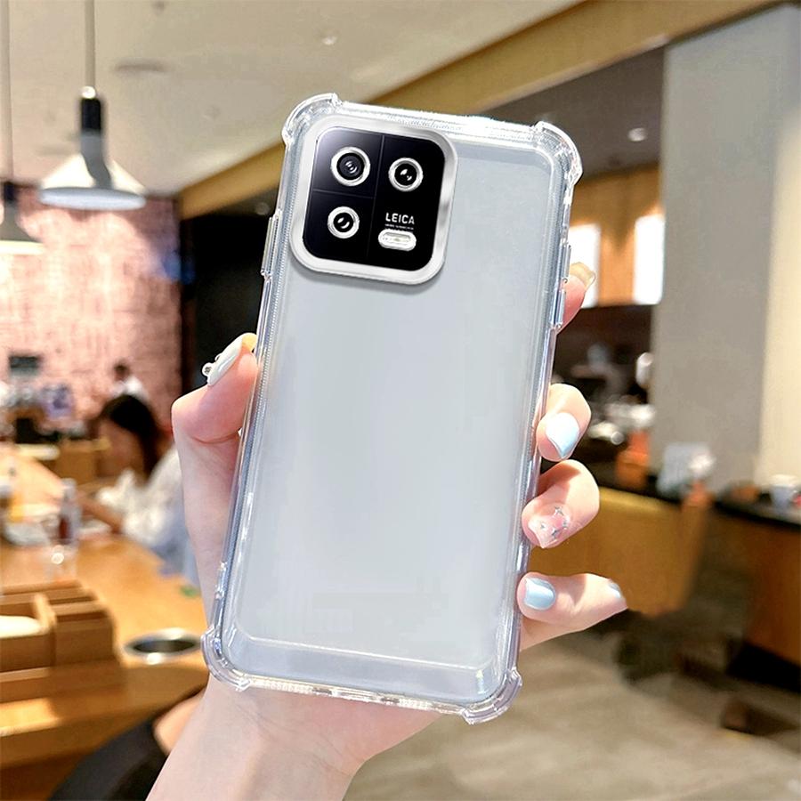 Airbag Shookproof Lens Case For Xiaomi Mi 11 Lite 5G 11i 12 12X 13 Pro 14 14T 15 Ultra 12T 13T 15T Plating Silicone Clear Cover
