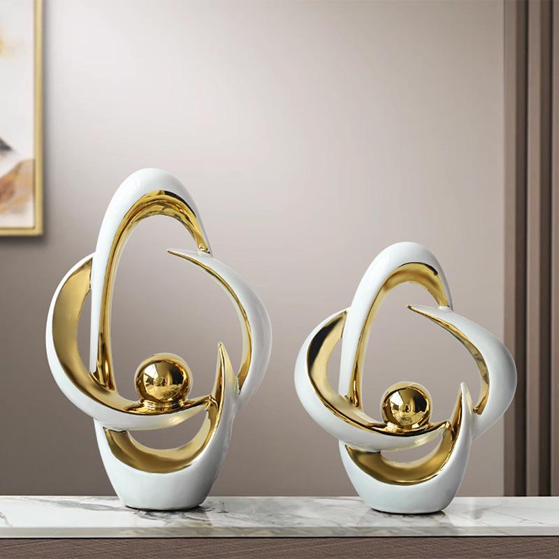 European Ceramic Time Flies Ornament: Elegant Art Decor for Home or Office