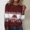 2025 Herbst & Winter Damen Neues Lässiges Rundhals Langarm Oberteil 3D Weihnachtsmuster Ideales Halloween Weihnachtsgeschenk