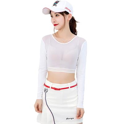 Golf Inner UV Long Arm Cool Golf Wear for Sweat Quick Sports Sun Outdoor [STARRYDANCE] Women's Shirt, Protection, Sleeve, Cover, Feeling, Women,