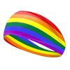 Sweat Absorbing Rainbow Elastic Headband Parade Sports Hairband Fashion Rainbow Headband  Kids