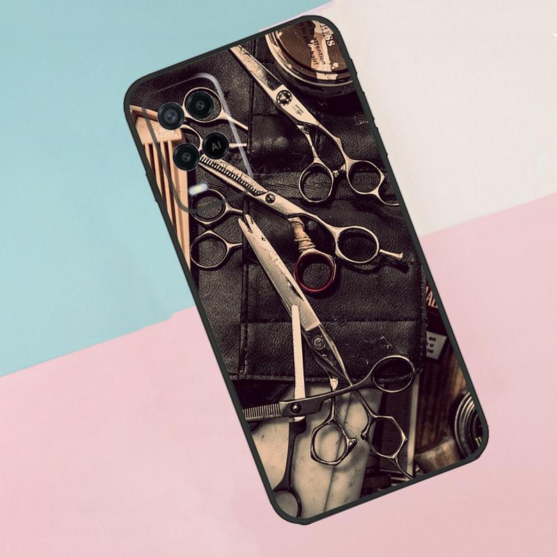 Hair Stylist Scissors Brush Switch For Oppo A18 A38 A78 A98 A96 A58 A17 A77 A80 A40 A60 A16 A76 A74 A94 A54 A15 A57S Phone Case