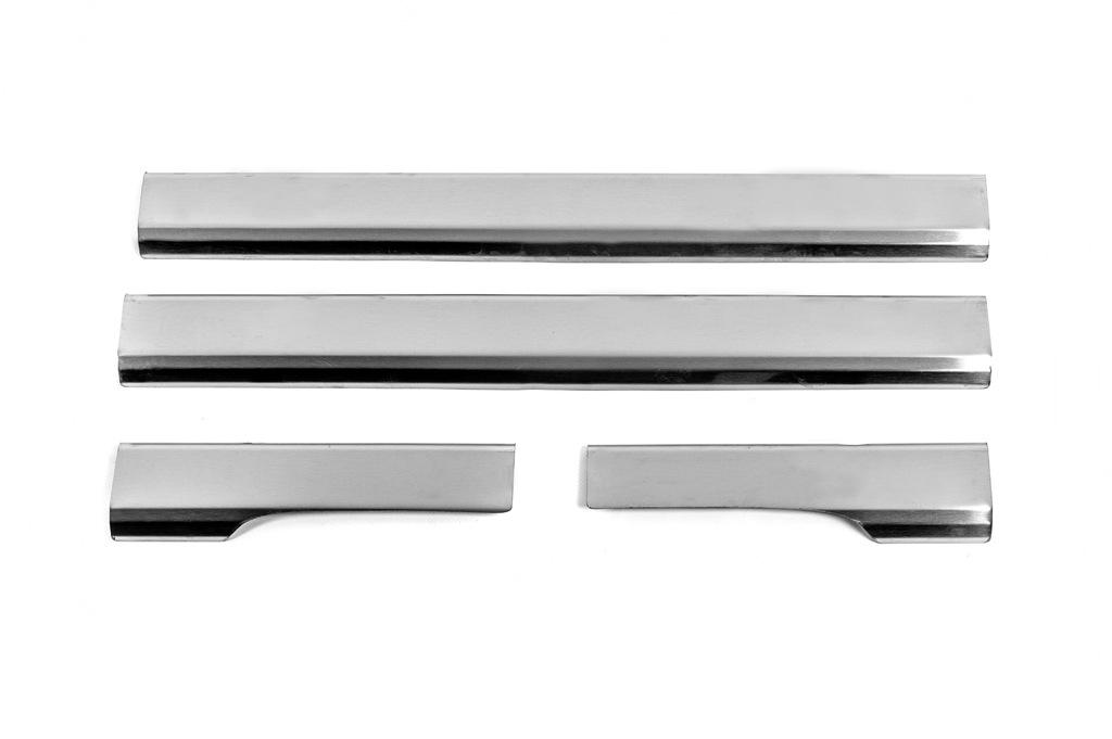 Door Sills Carmos V2 (4 Pcs, Stainless Steel) for Chevrolet Aveo T250 2005-2011